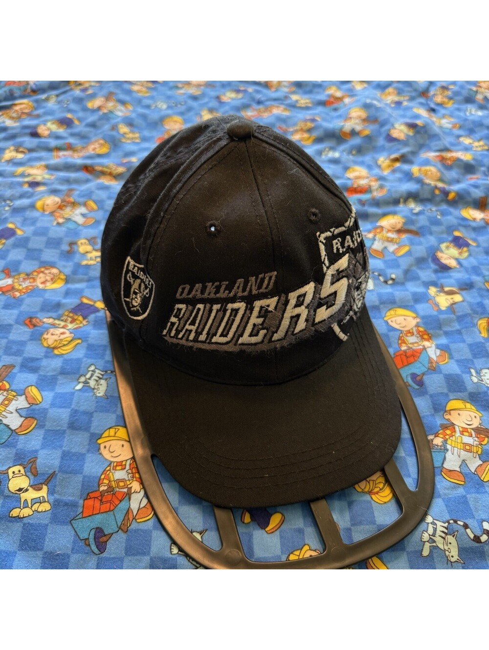 Vintage 80s/90s RARE Oakland Raiders Sports Specialities Black Hat Proline OSFM
